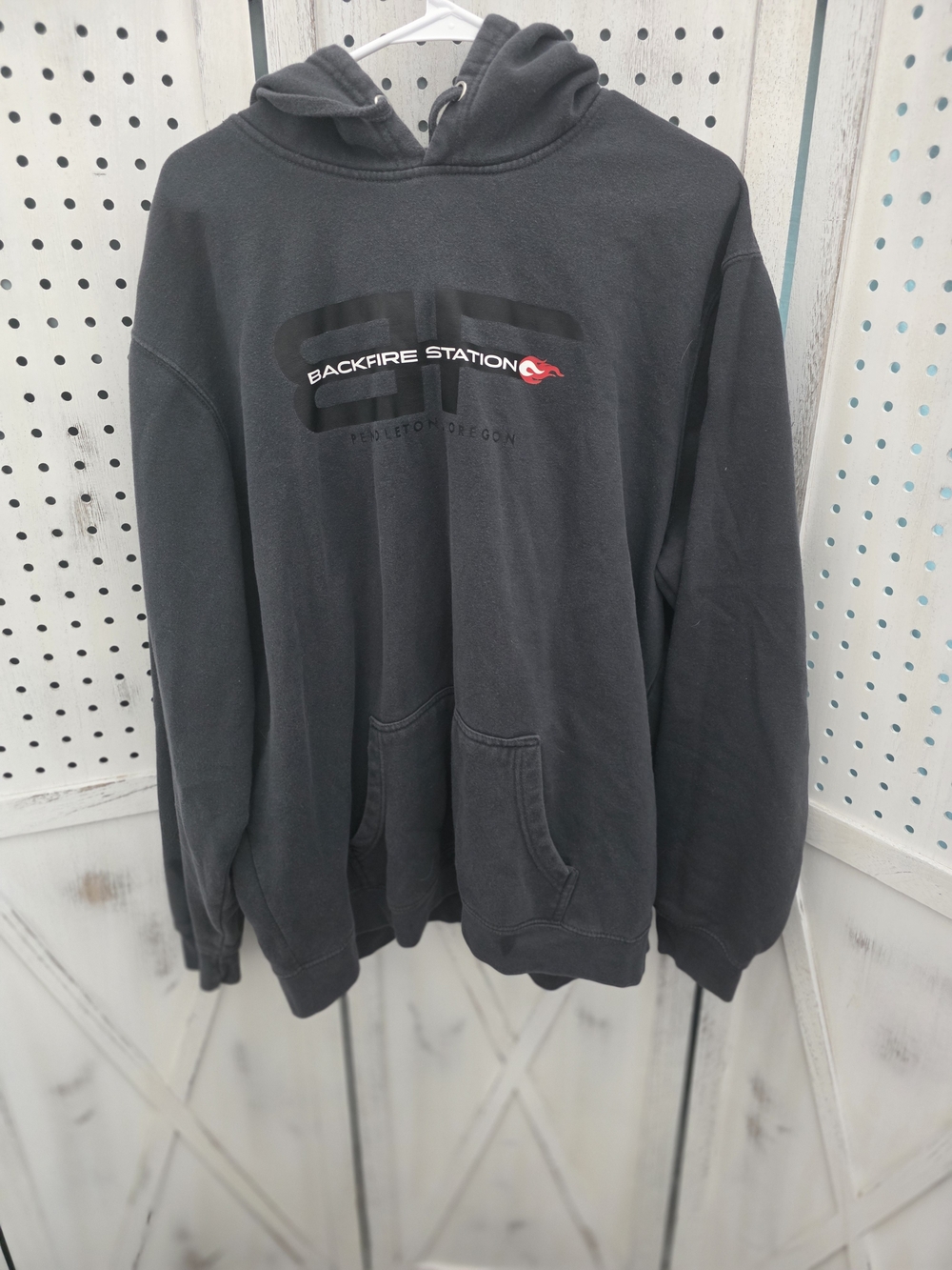 Backfire Station Black Logo Hoodie Size 2XL